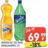 Магазин:Spar,Скидка:НАПИТКИ ГАЗ. ПЭТ, FANTA АПЕЛЬСИН/SPRITE 