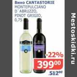 Мой магазин Акции - Вино Cantastorie Montepulciano D'Abruzzo, Pinot Grigio 