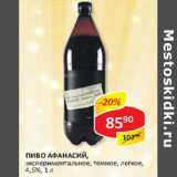 Пиво Афанасий, экспериментальное, темное, легкое, 4,5%