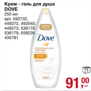 Акция - Крем-гель для душа Dove