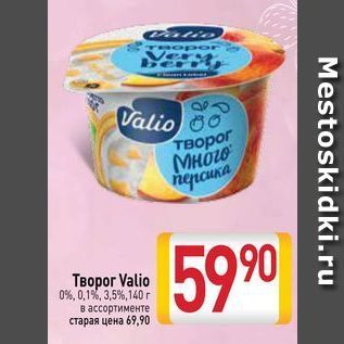 Акция - Творог Valio 0%