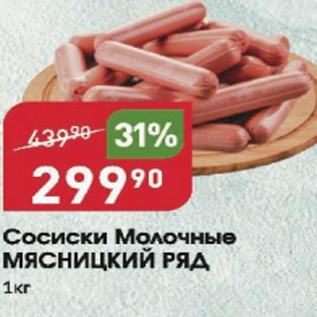 Акция - Сосиски Молочные МЯСНИЦКИЙ РЯД