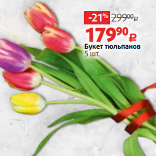 Акция - Букет тюльпанов 5 шт.