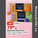Магазин:Виктория,Скидка:Мармелад Фрутотека
Нева, тыква-морковь-корица/
слива-яблоко, 180 г