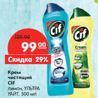 Акция - Крем чистящий CIF