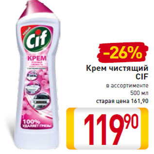 Акция - Крем чистящий CIF