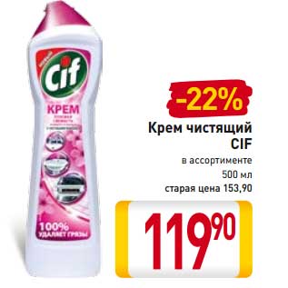 Акция - Крем чистящий CIF