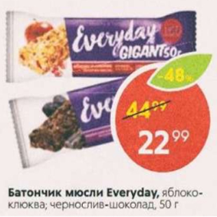 Акция - Батончик мюсли EveryDay