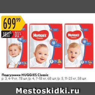 Акция - Подгузники HUGGIES