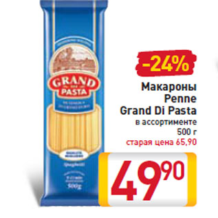 Акция - Макароны Penne Grand Di Pasta