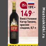 Магазин:Окей супермаркет,Скидка:Вино столовое
Кагор Тамани,
красное
сладкое