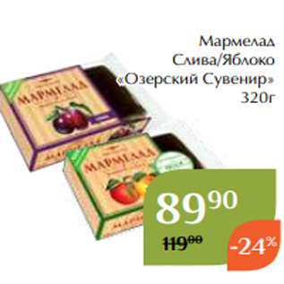 Акция - Мармелад Слива/Яблоко «Озерский Сувенир» 320г