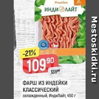 Акция - ФАРШ ИЗ ИНДЕЙКИ КЛАССИЧЕСКИЙ