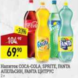 Акция - Напиток Coca-Cola/Sprite/Fanta апельсин, Fanta цитрус