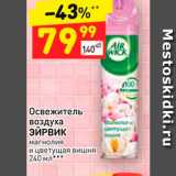 Магазин:Дикси,Скидка:Освежитель
воздуха
ЭЙРВИК
магнолия
и цветущая вишня
