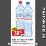 Магазин:Верный,Скидка:ВОДА ЛЕГЕНДА ГОР АРХЫЗ
минеральная, столовая,
газированная; негазированная