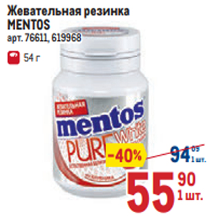 Акция - Жевательная резинка MENTOS