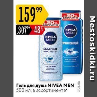 Акция - Гель для душа NIVEA MEN