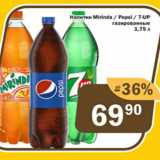 Магазин:Перекрёсток Экспресс,Скидка:Напитки Mirinda/Pepsi/7-up