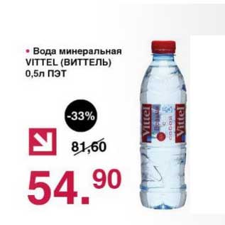 Акция - Вода минеральная Vittel