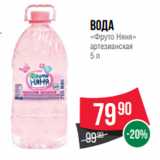 Spar Акции - Вода
«Фруто Няня»
артезианская
5 л