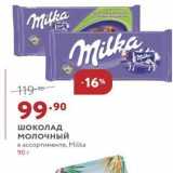 Магазин:Мираторг,Скидка:ШОКОЛАД молочный в ассортименте, Milka 