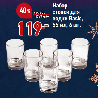 Акция - Набор стопок для водки Basic