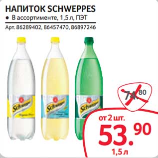 Акция - Напиток Schweppes