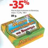 Магазин:Виктория,Скидка:Масло Крестьянское из Вологды,
жирн. 72,5%