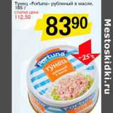 Магазин:Авоська,Скидка:Тунец «Fortuna» рубленый в масле 