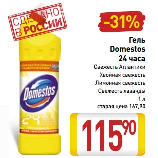 Акция - Гель Domestos 24 часа