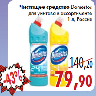 Акция - Чистящее средство Domestos для унитаза