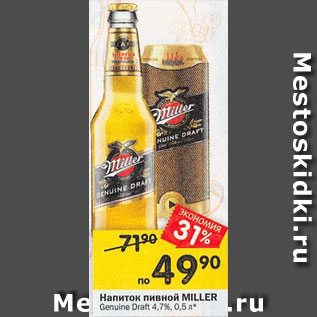 Акция - Напиток пивной Miller