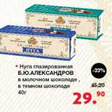 Магазин:Оливье,Скидка:Нуга глазированная Б.Ю. Александров