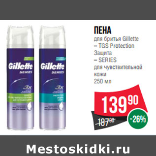 Акция - Пена для бритья Gillette