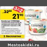 Магазин:Перекрёсток,Скидка:Биойогурт СЛОБОДА
натуральный десертный 8,7%;
натуральный молочный 10%;
с клубникой; персиком 2,9%,
125 г
