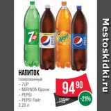 Магазин:Spar,Скидка:Напиток
газированный
– 7UP
– MIRINDA Оранж
– PEPSI
– PEPSI Лайт
2.25 л
