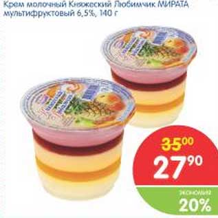 Акция - Крем молочный Княжеский Любимчик Мирата мультифруктовый 6,5%