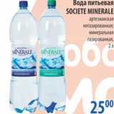 Магазин:Перекрёсток,Скидка:Вода питьевая Societte Minerale