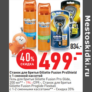 Акция - Станок для бритья Gillette Fusion ProShield