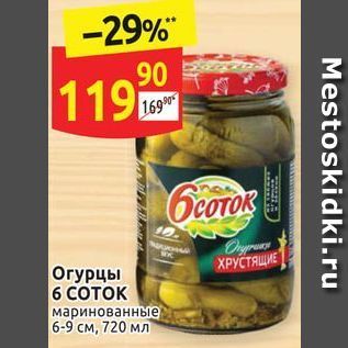 Акция - Огурцы 6 COTOK