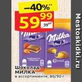 Дикси Акции - Шоколад МИЛКА 