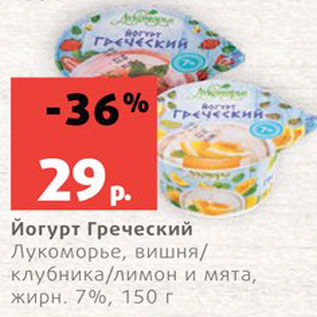 Акция - Йогурт Греческий
