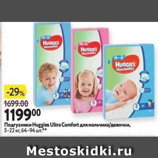 Акция - Подгузники Ниggies Ultra Comfort