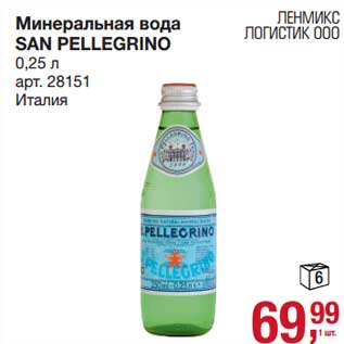 Акция - Минеральная вода San Pellegrino