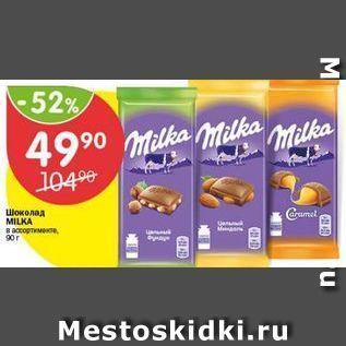 Акция - Шоколад MILKA