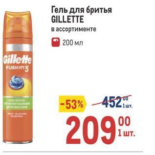 Акция - Гель для бритья GILLETTE