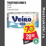 Магазин:Spar,Скидка:Туалетная бумага
VEIRO
2 слоя
8 рулонов белая