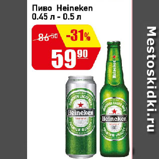 Акция - Пиво Heineken