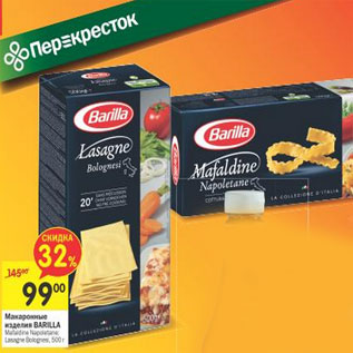 Акция - Макаронные изделия Barilla